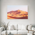 Desert sand dune landscape at sunrise or sunset