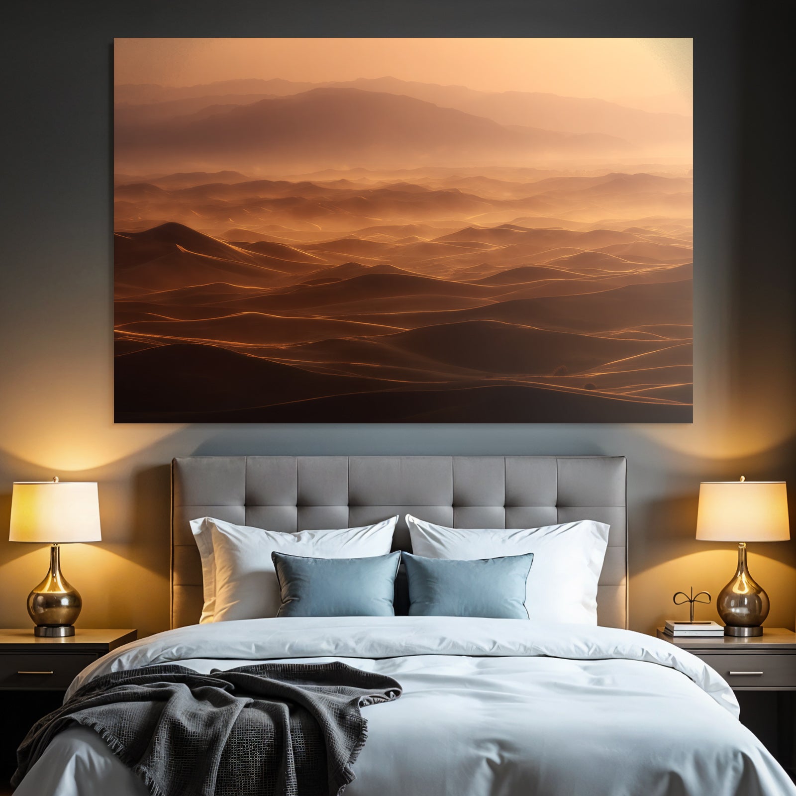 Desert sand dune landscape at sunset