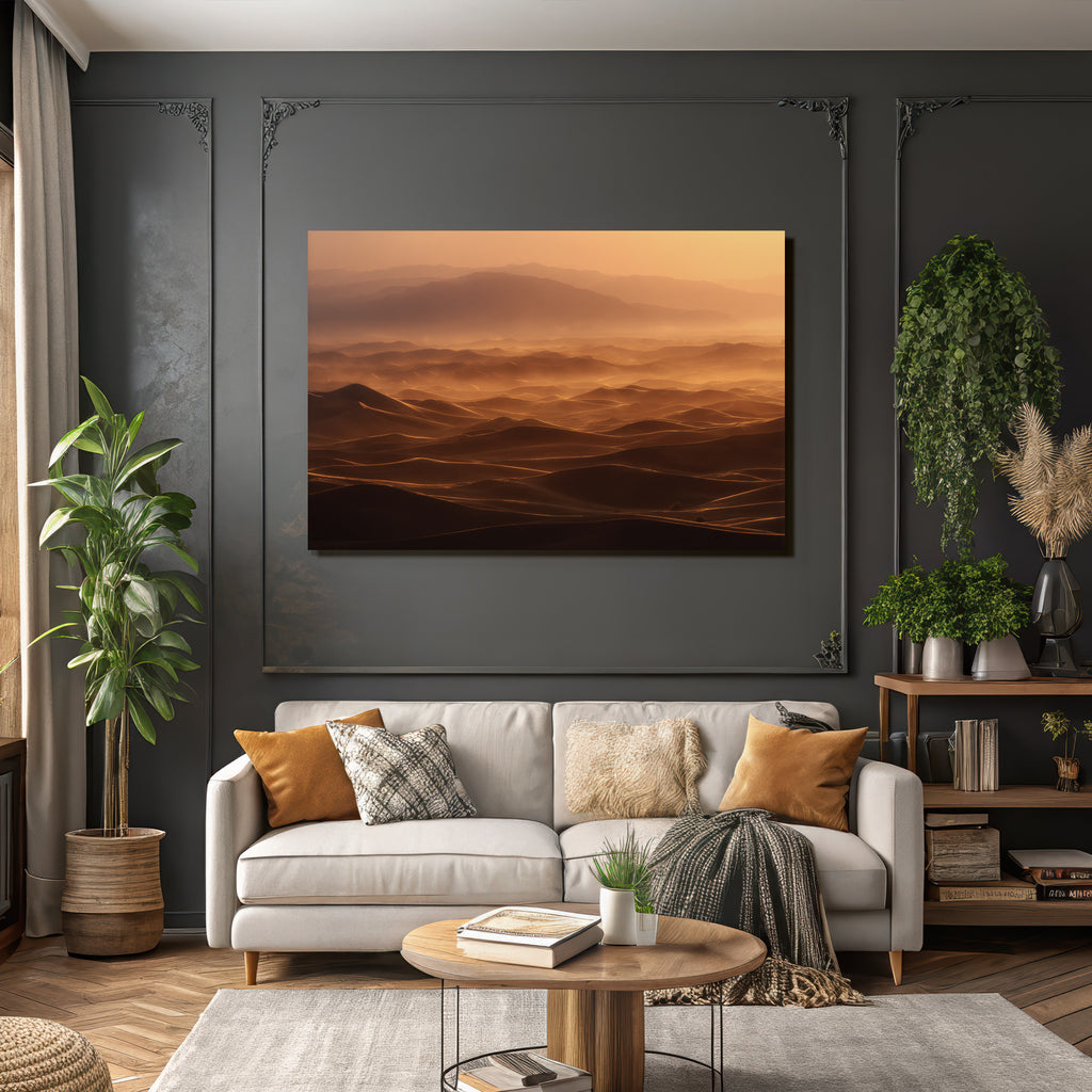 Desert sand dune landscape at sunset