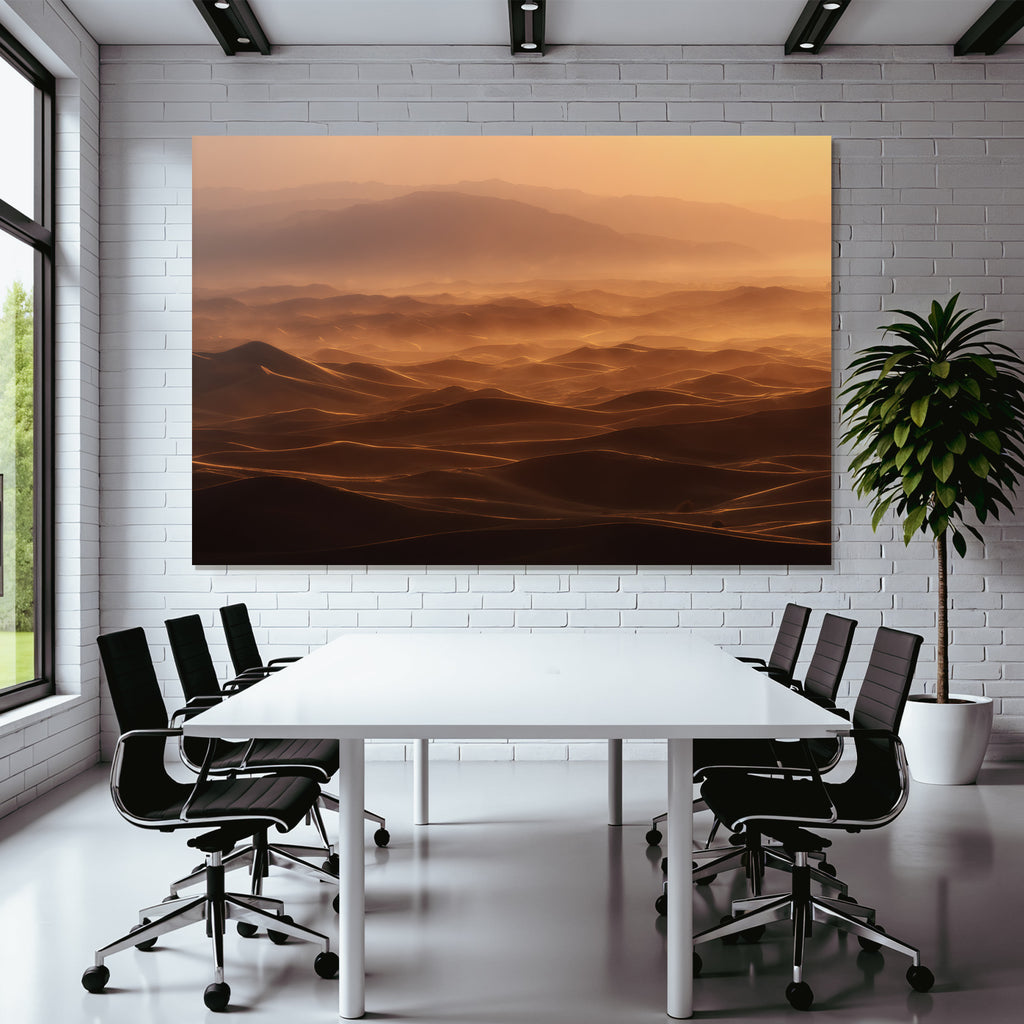 Desert sand dune landscape at sunset