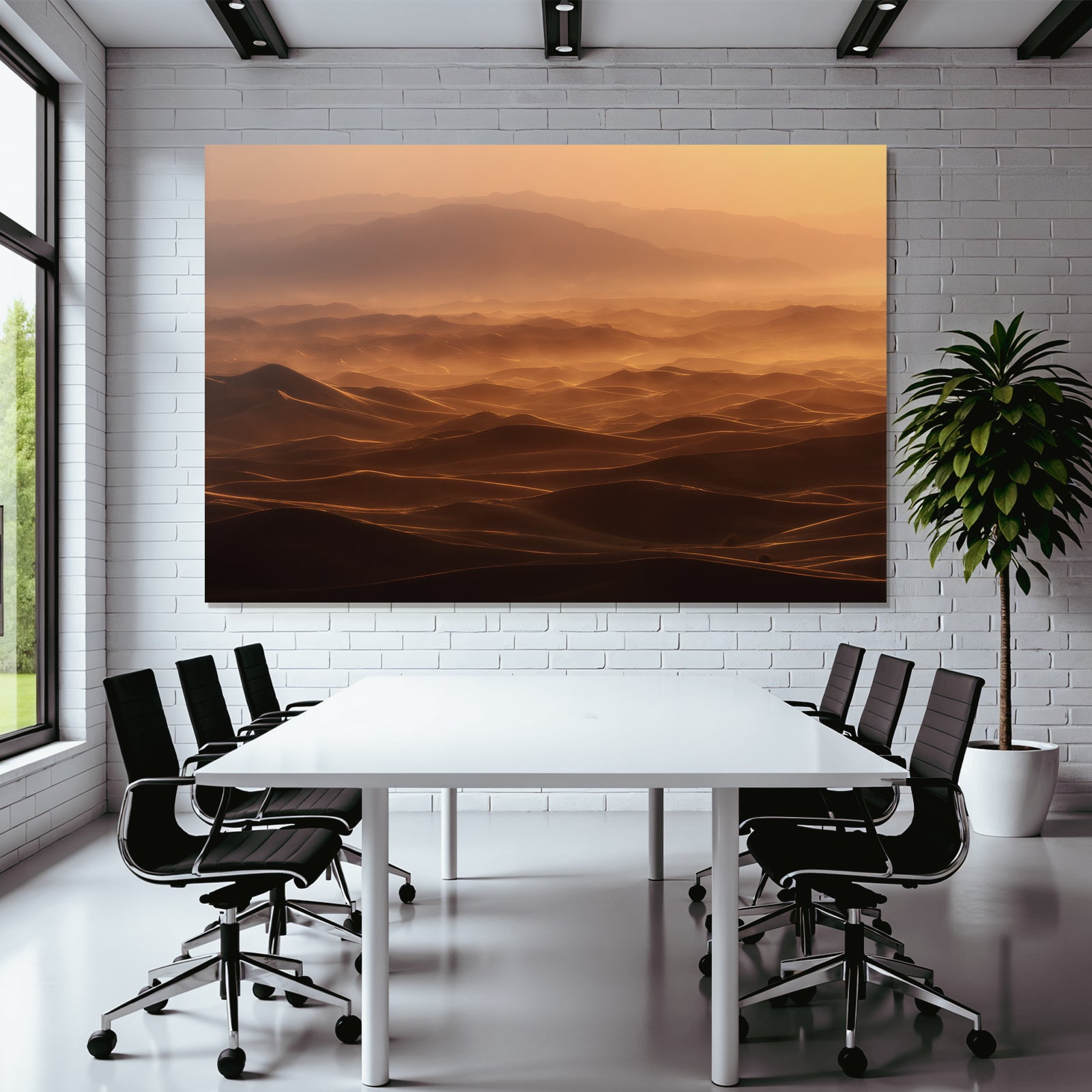 Desert sand dune landscape at sunset