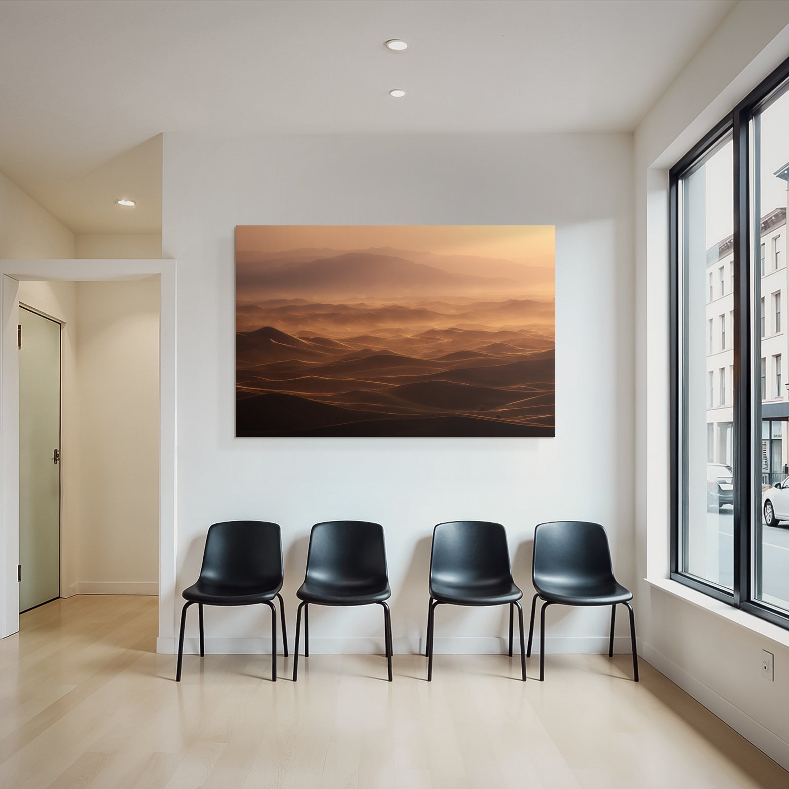 Desert sand dune landscape at sunset