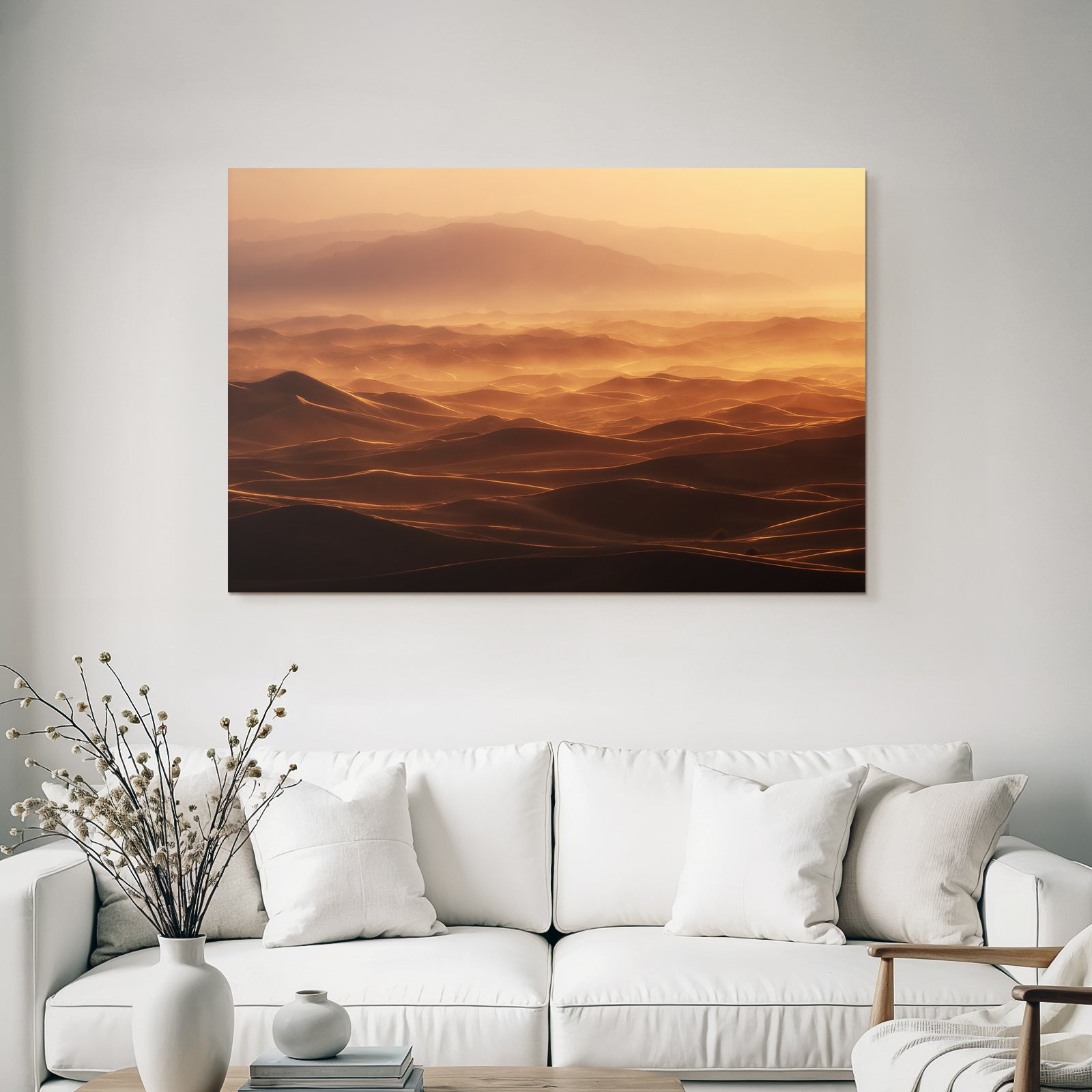 Desert sand dune landscape at sunset