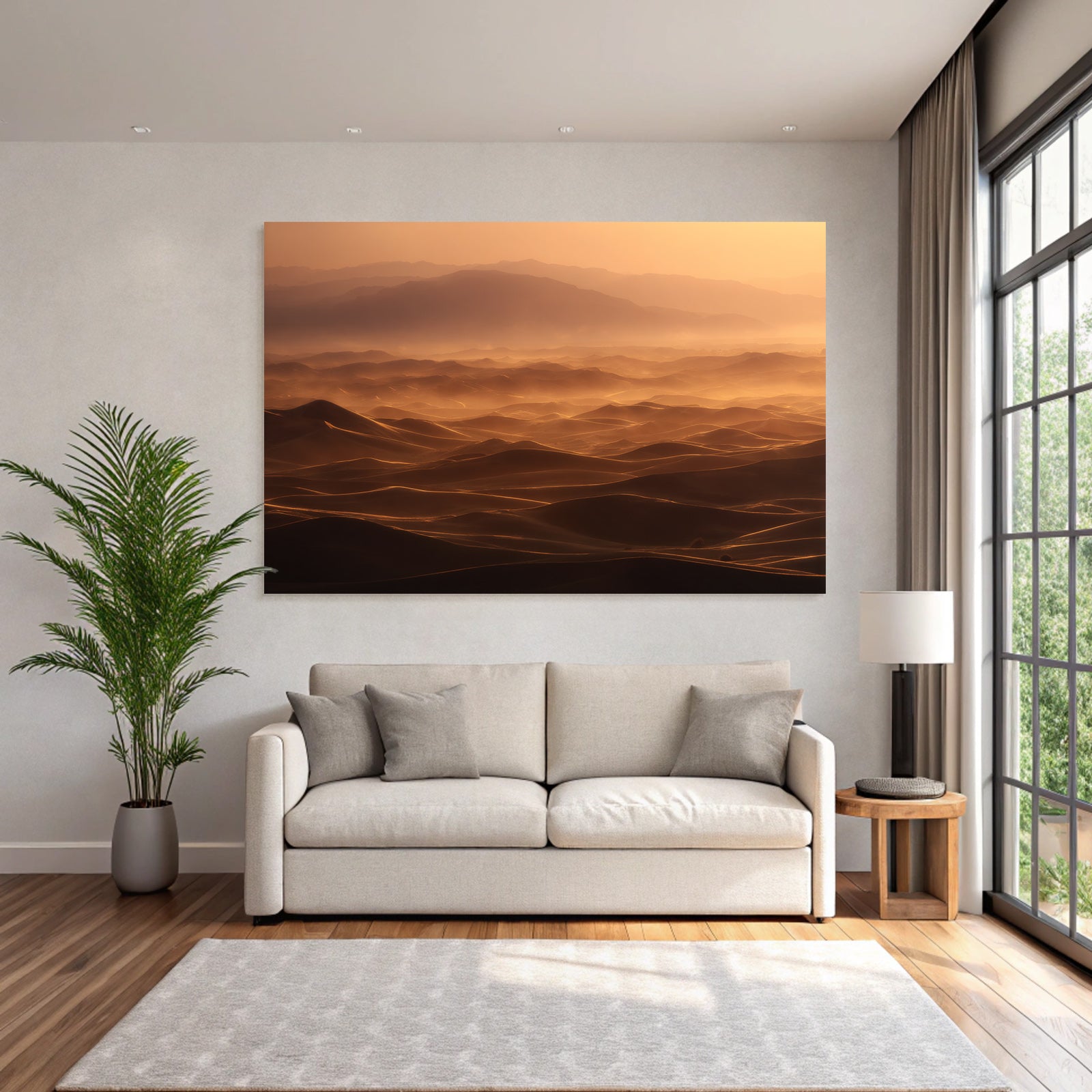 Desert sand dune landscape at sunset