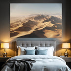 Desert Vast desert landscape with sand dunes under blue sky