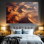 Deserts Vast Desert Landscape Sand Dunes Sunshine Orange Brown