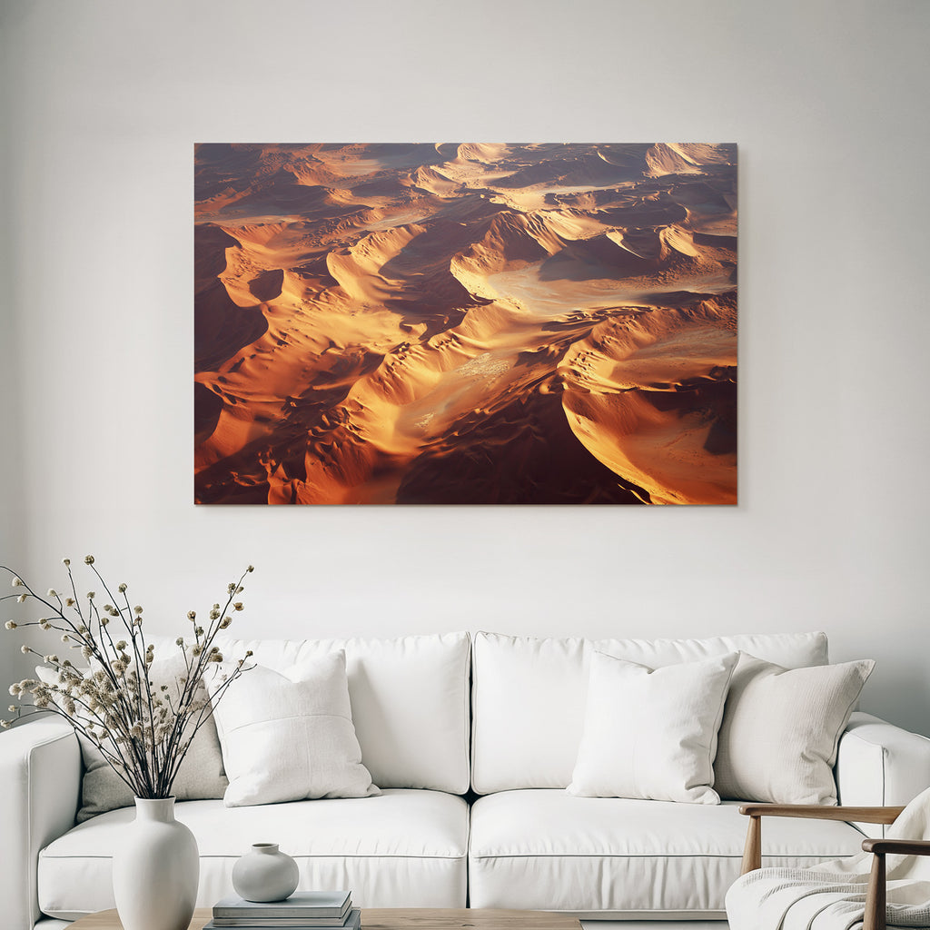 Deserts Vast Desert Landscape Sand Dunes Sunshine Orange Brown