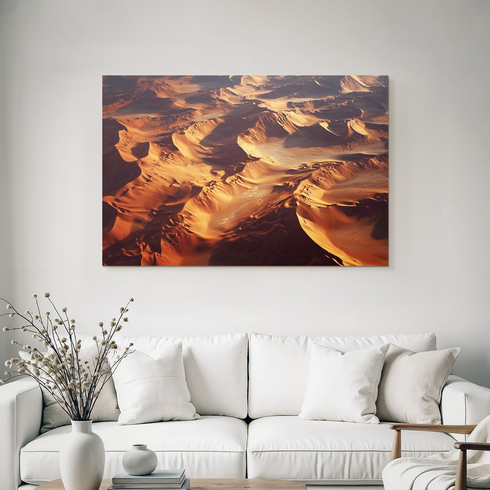 Deserts Vast Desert Landscape Sand Dunes Sunshine Orange Brown
