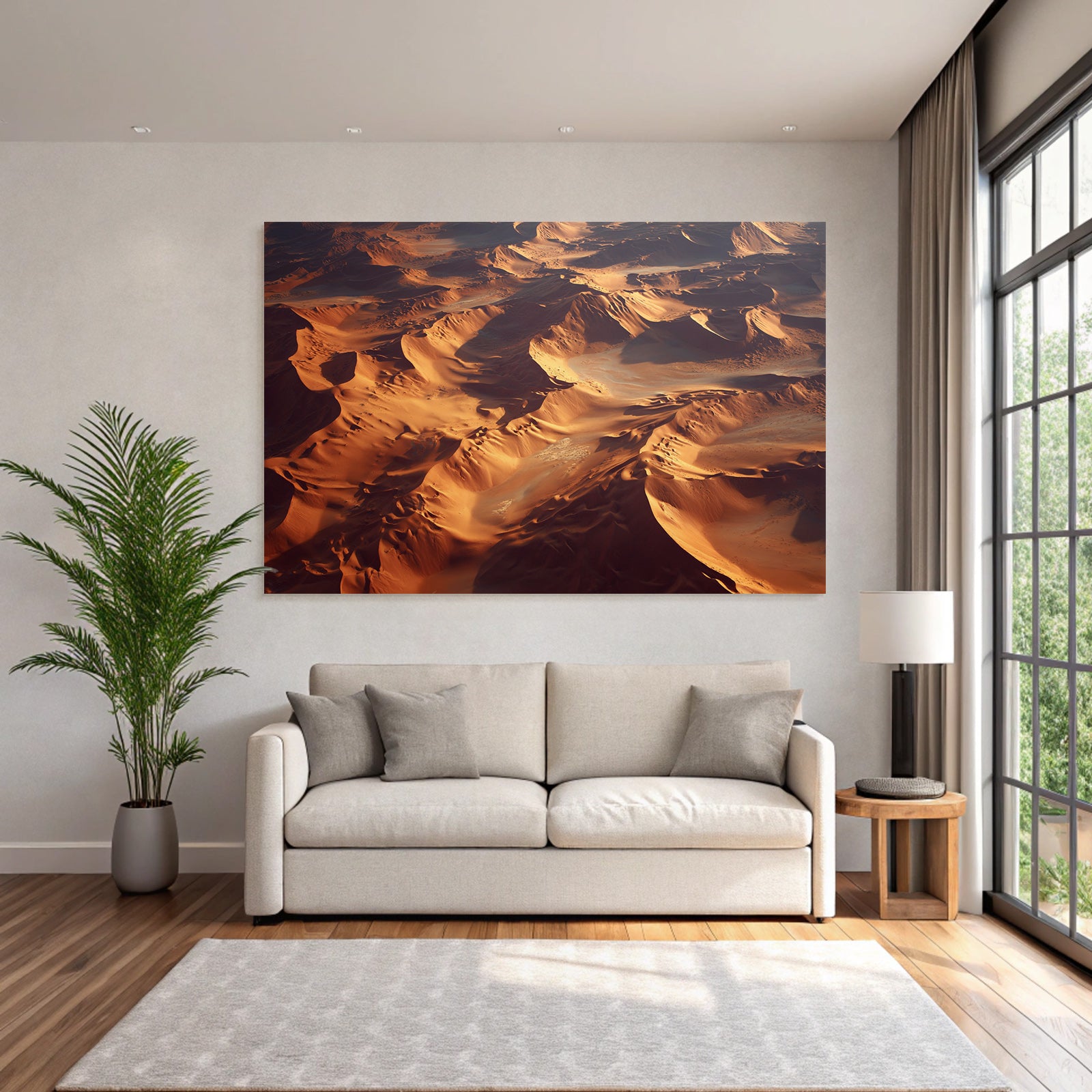 Deserts Vast Desert Landscape Sand Dunes Sunshine Orange Brown
