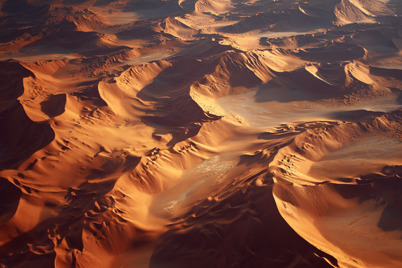 Wüsten Weite Wüste Landschaft Sanddünen Sonnenschein Orange Braun | Wuesten und Savanne | Landschaften