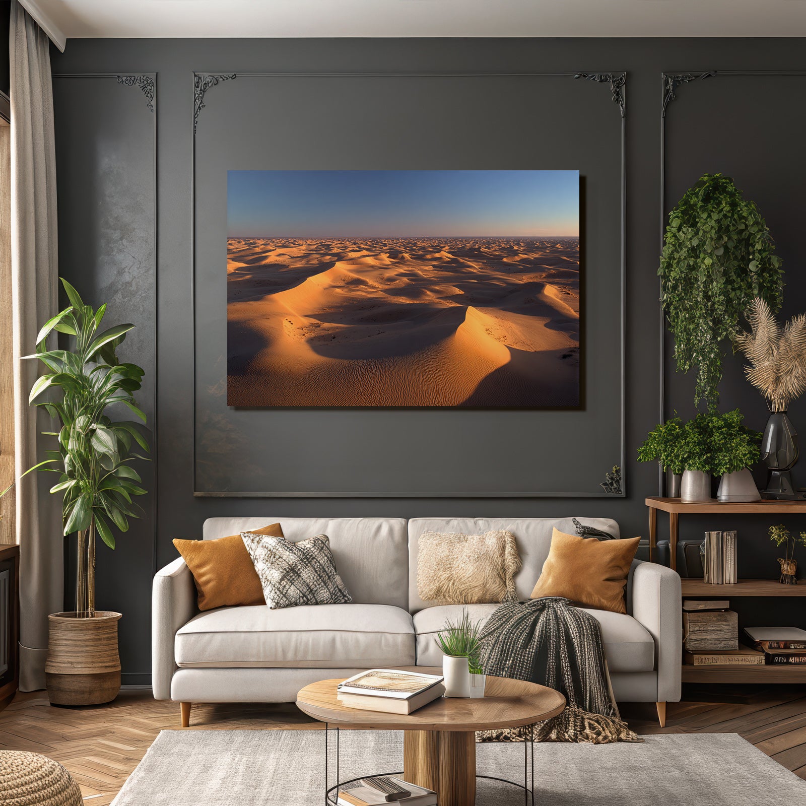 Deserts Wide Desert Mood With Sand Dunes