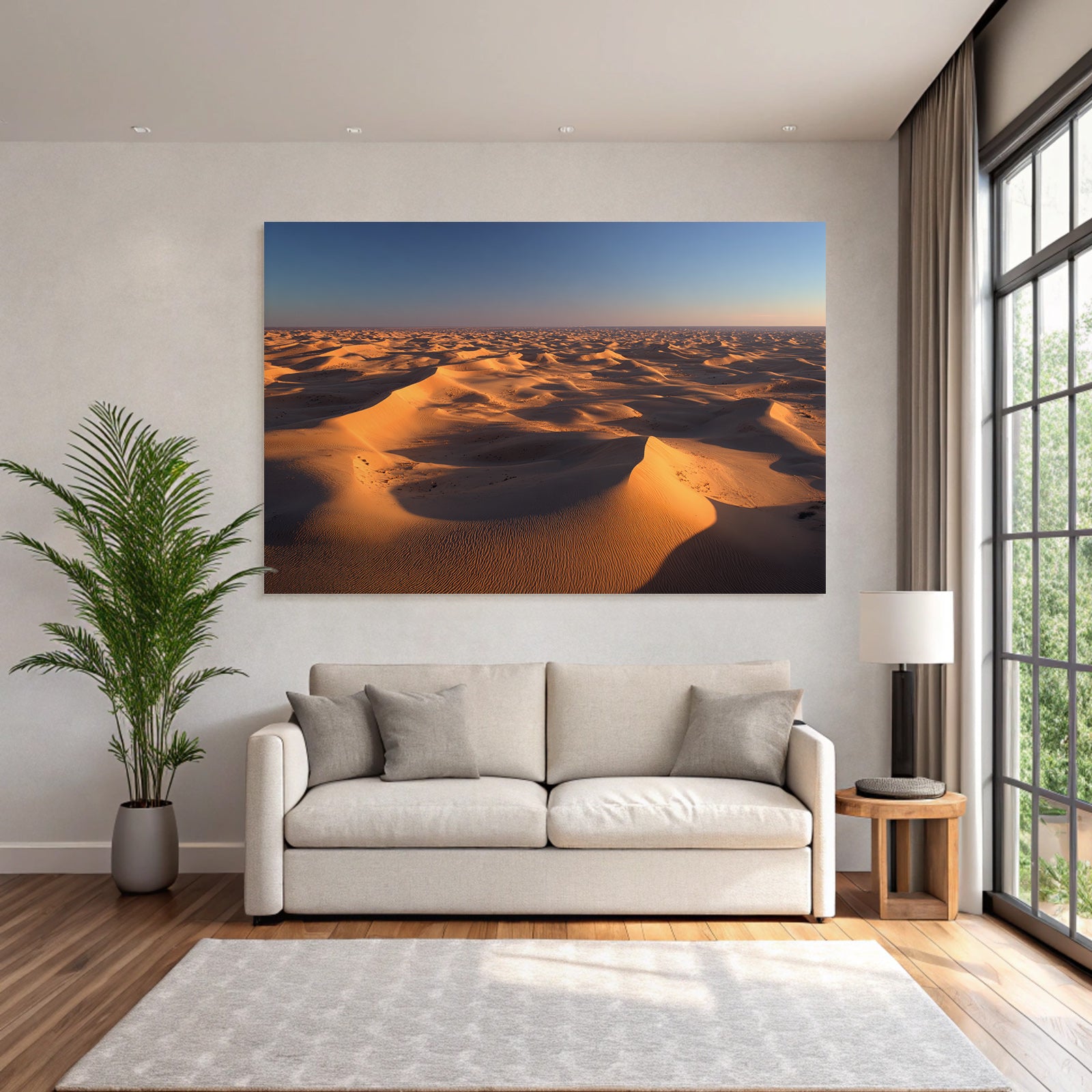 Deserts Wide Desert Mood With Sand Dunes