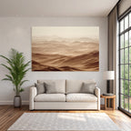 Desert Wide Sand Dune Landscape Peaceful And Beautiful