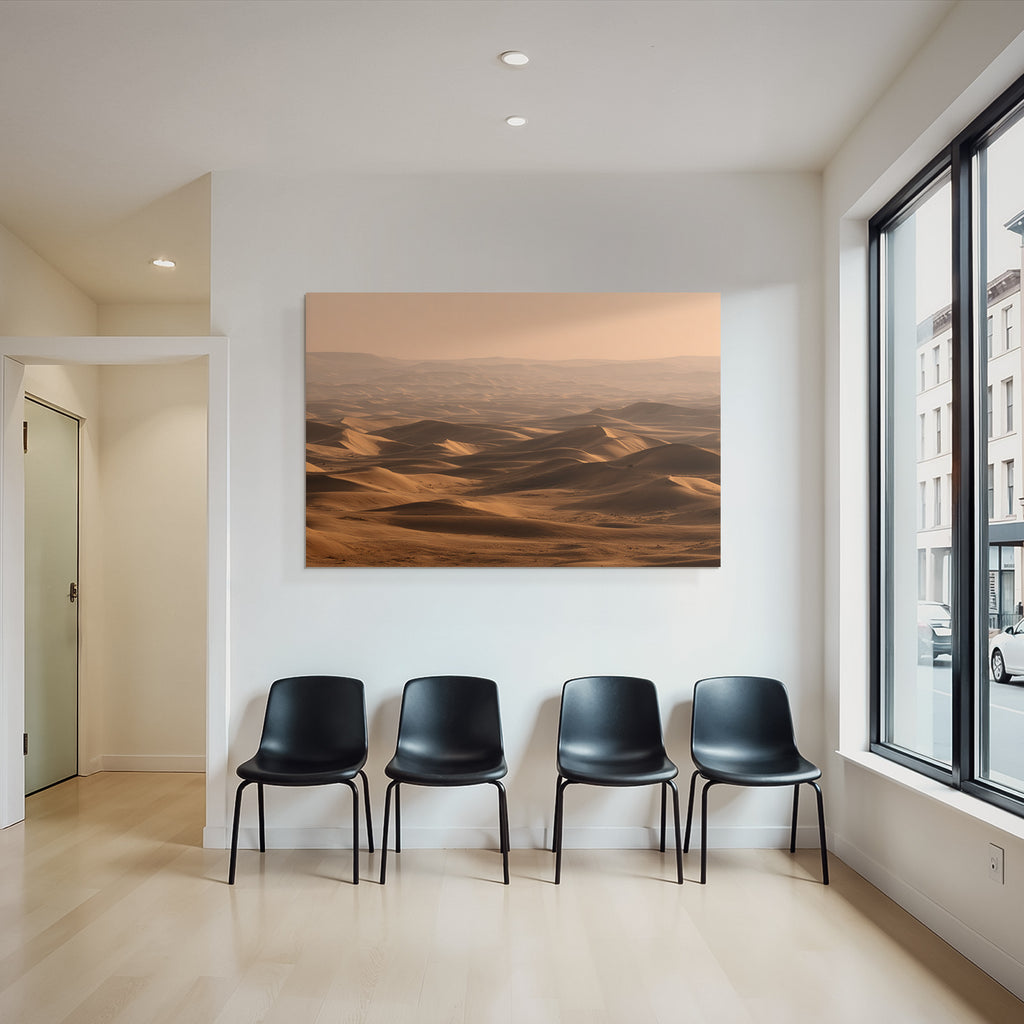 Deserts Wide desert landscape with sand dunes sunlight