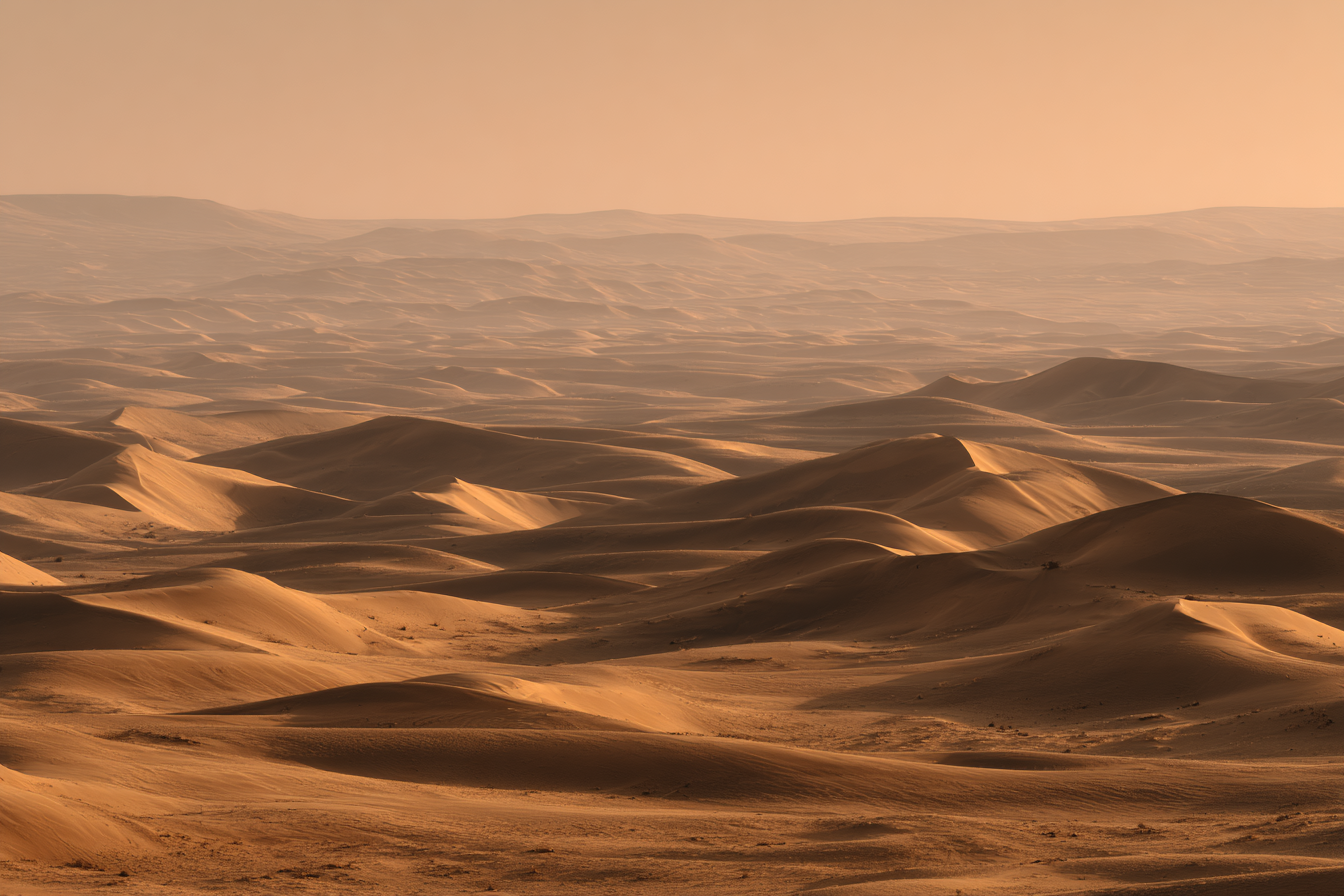 Wüsten Weites Wüstenlandschaft Mit Sanddünen Sonnenlicht | Wuesten und Savanne | Landschaften
