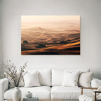 Deserts Beautiful desert landscape with dunes in golden light
