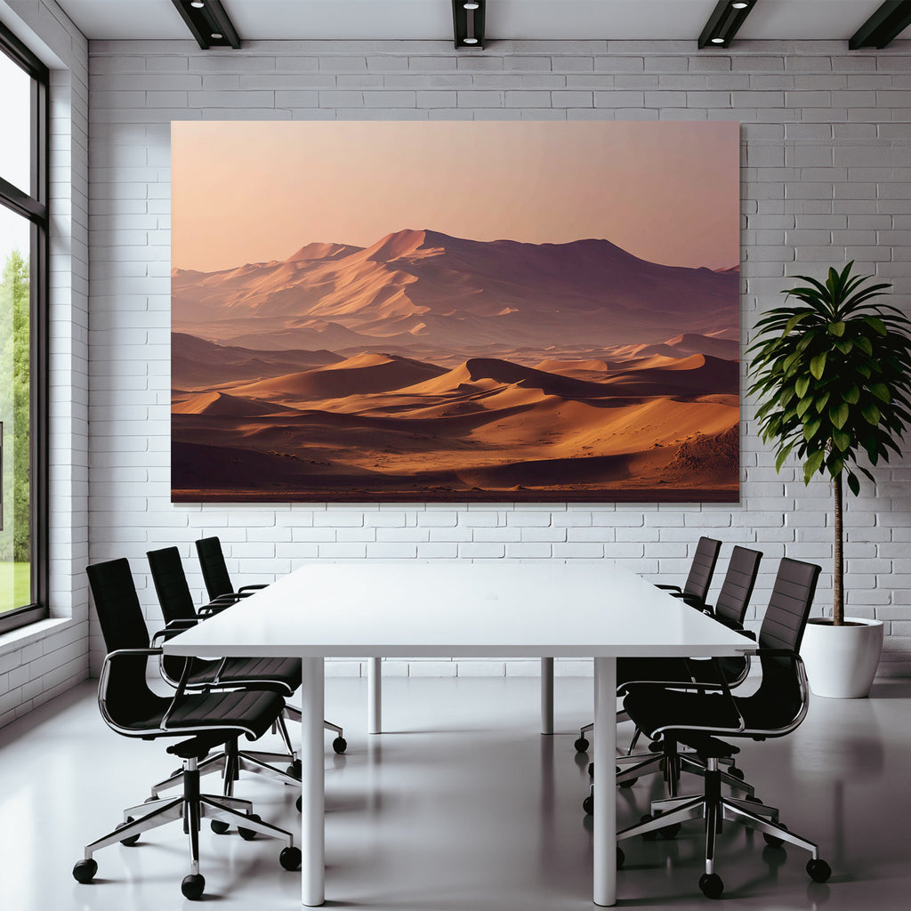 Deserts Beautiful desert landscape with sand dunes and mountains