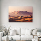 Deserts Beautiful desert landscape with sand dunes and mountains