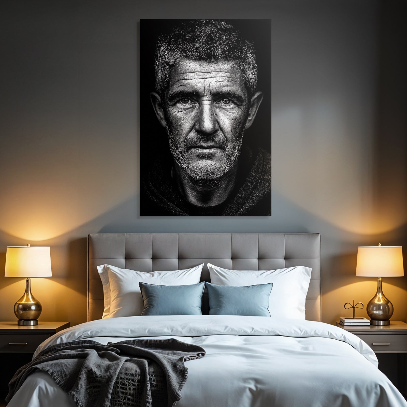Alter Mann Portrait Schwarz Weiss Details Texturen