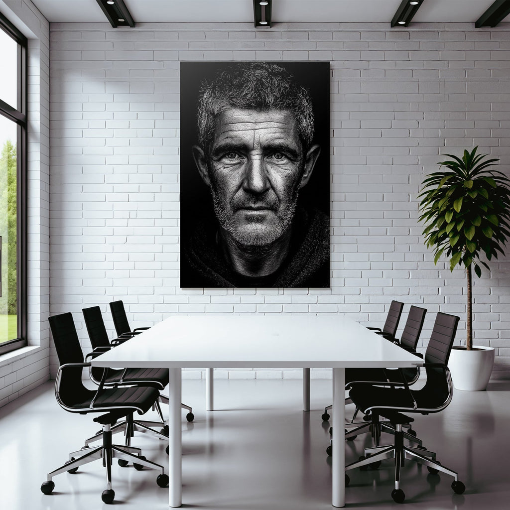 Alter Mann Portrait Schwarz Weiss Details Texturen