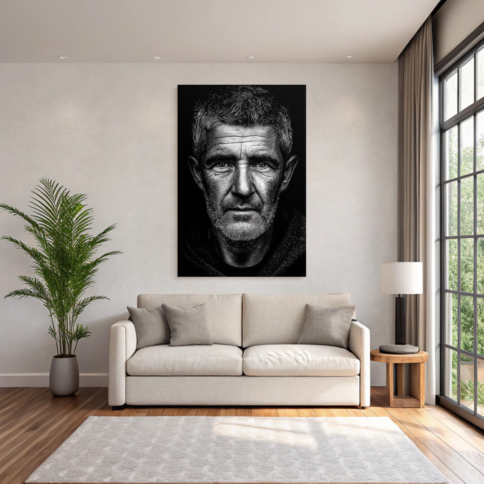 Alter Mann Portrait Schwarz Weiss Details Texturen