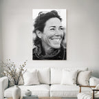 Smilende Person Mit Loosem Haar Und Schleife