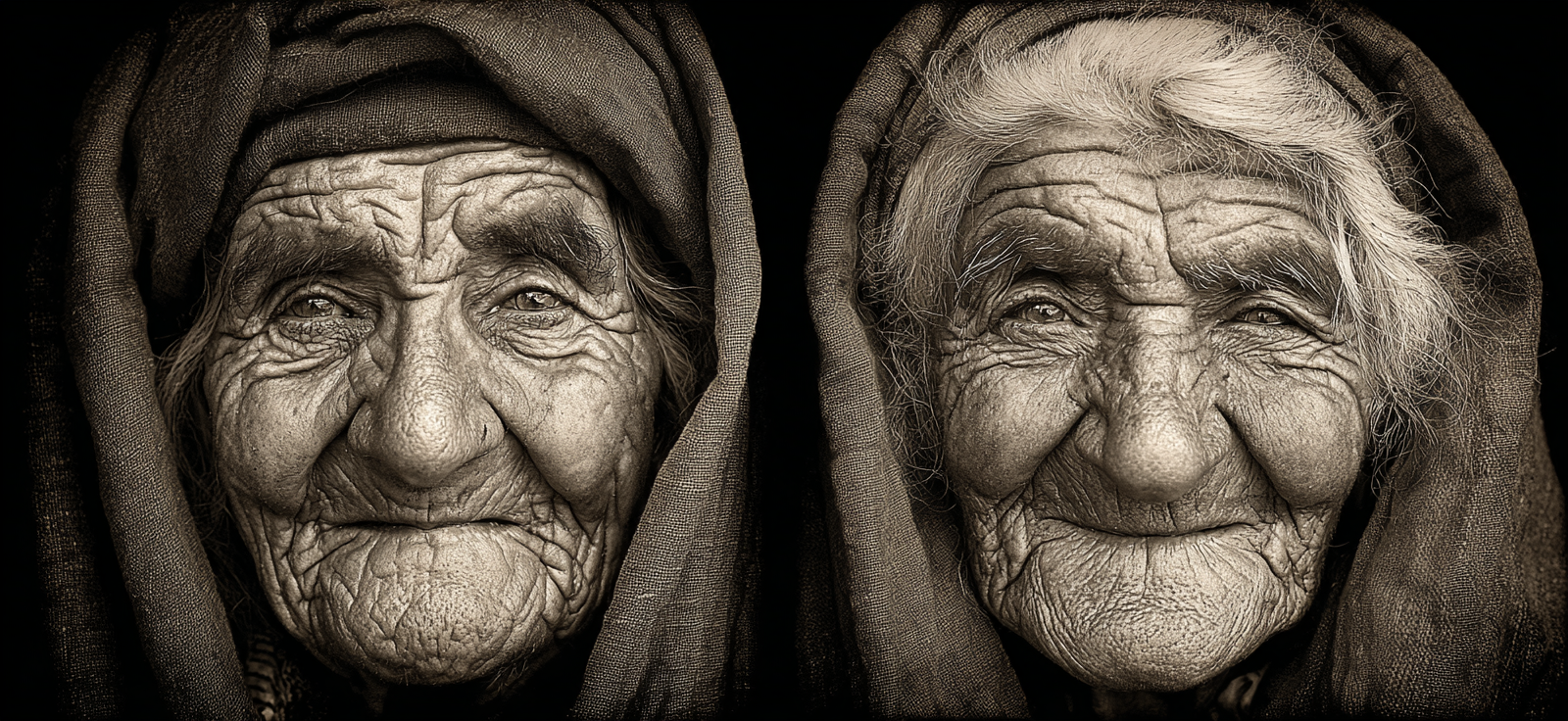 Alte Fraün Portrait Weiss Und Schwarz Weisheit Und Resilienz | Frauen und Maenner | Menschen und Emotionen