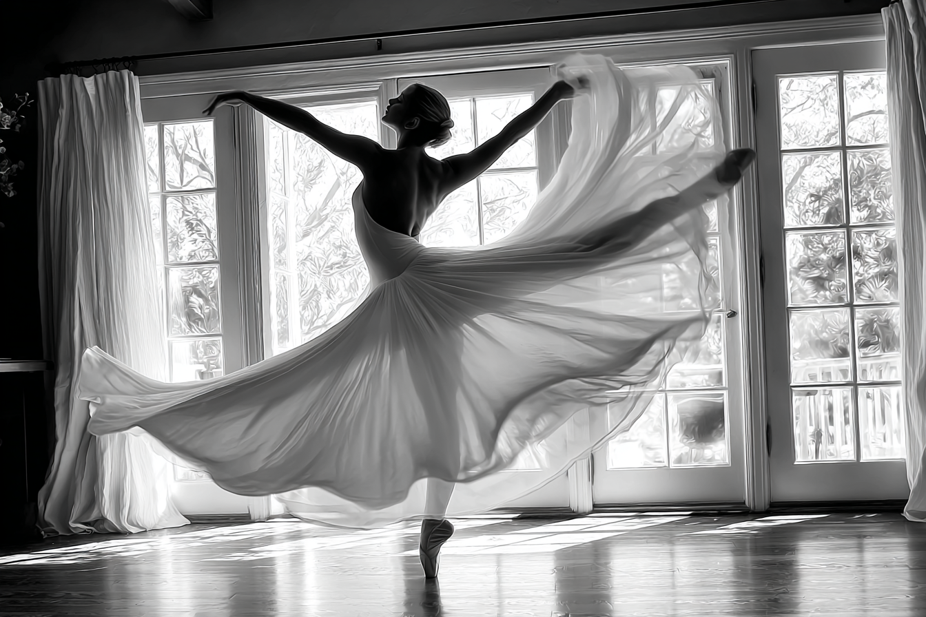 Tanzende Ballerina In Bewegung Schwarze Und Weisse Fotos Licht Und Schatten | Frauen und Maenner | Menschen und Emotionen
