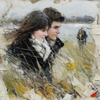 Porträts Mann Und Frau Im Natur Setting Intimität Und Ruhedarstellung | Liebe und Zweisamkeit | Menschen und Emotionen