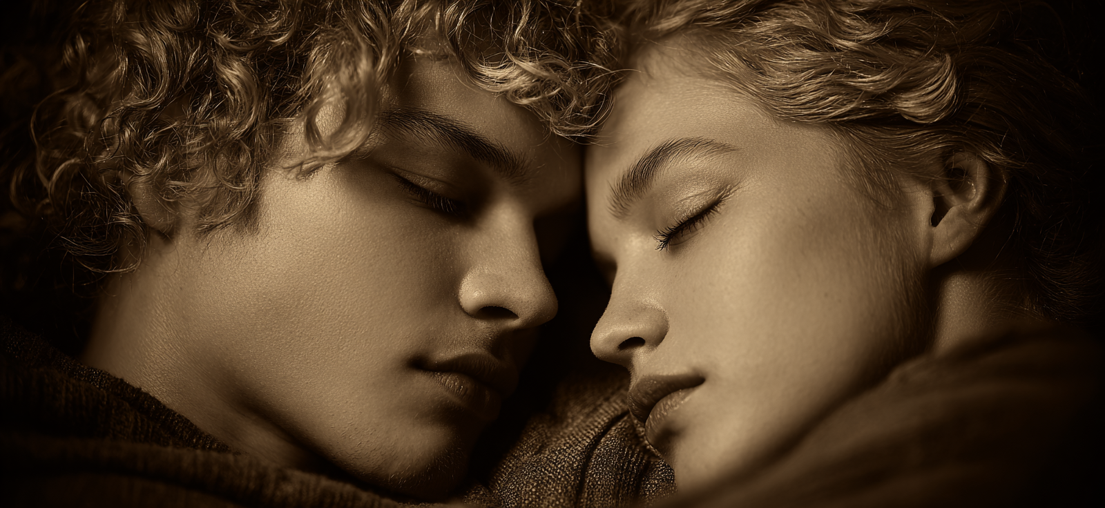 Porträts Nahe Beziehungen In Sepia Ton | Liebe und Zweisamkeit | Menschen und Emotionen