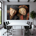 Porträts Textile Puppen In Kunstvoller Kleidung Schlafend