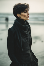 Person Am Strand Nachdenklich | Mode und Stil | Menschen und Emotionen