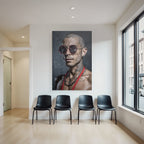 Portrait Person Sonnenbrille Tattoos