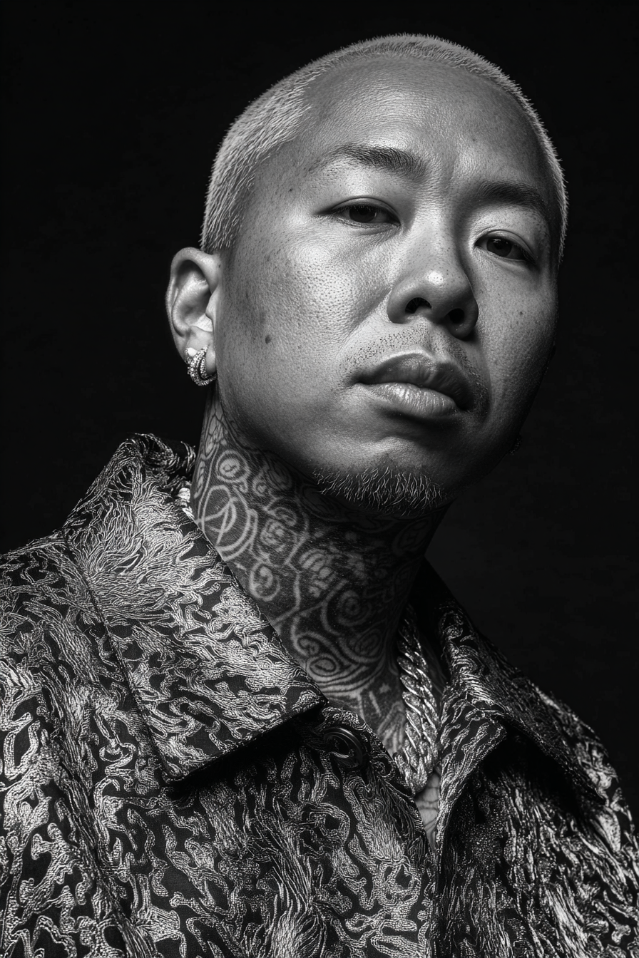 Portrait Von Person Mit Tattoos Und Einem Einzigartigen Fashion Stil | Mode und Stil | Menschen und Emotionen