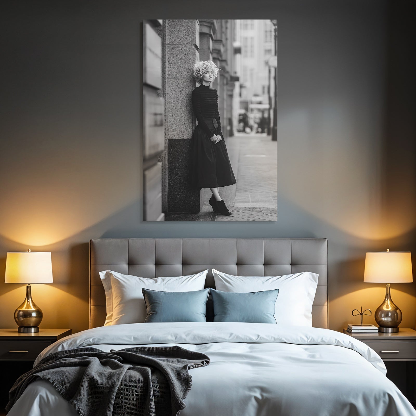 Schickes Portrait In Der Stadt Mit Person Und Wand