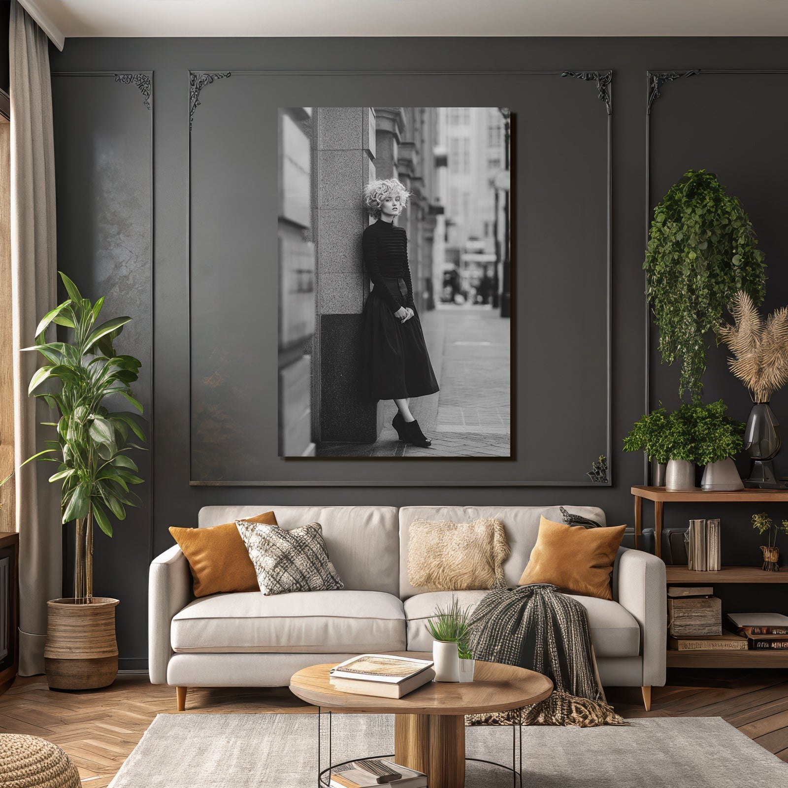 Schickes Portrait In Der Stadt Mit Person Und Wand