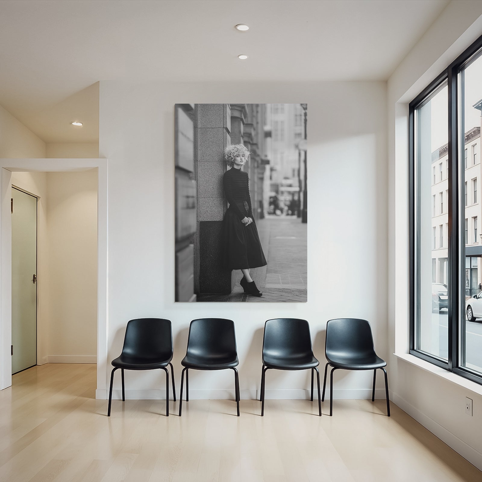 Schickes Portrait In Der Stadt Mit Person Und Wand