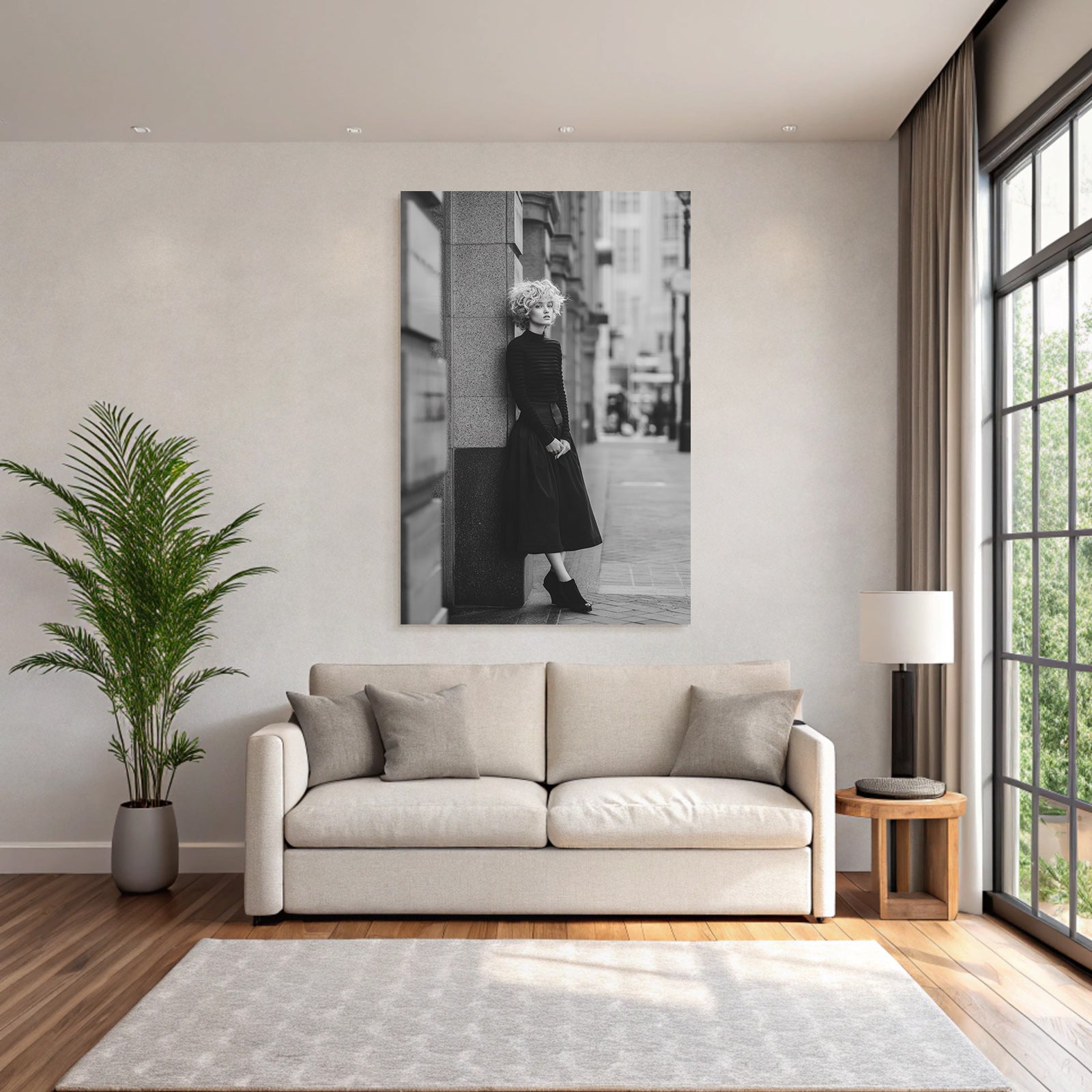 Schickes Portrait In Der Stadt Mit Person Und Wand
