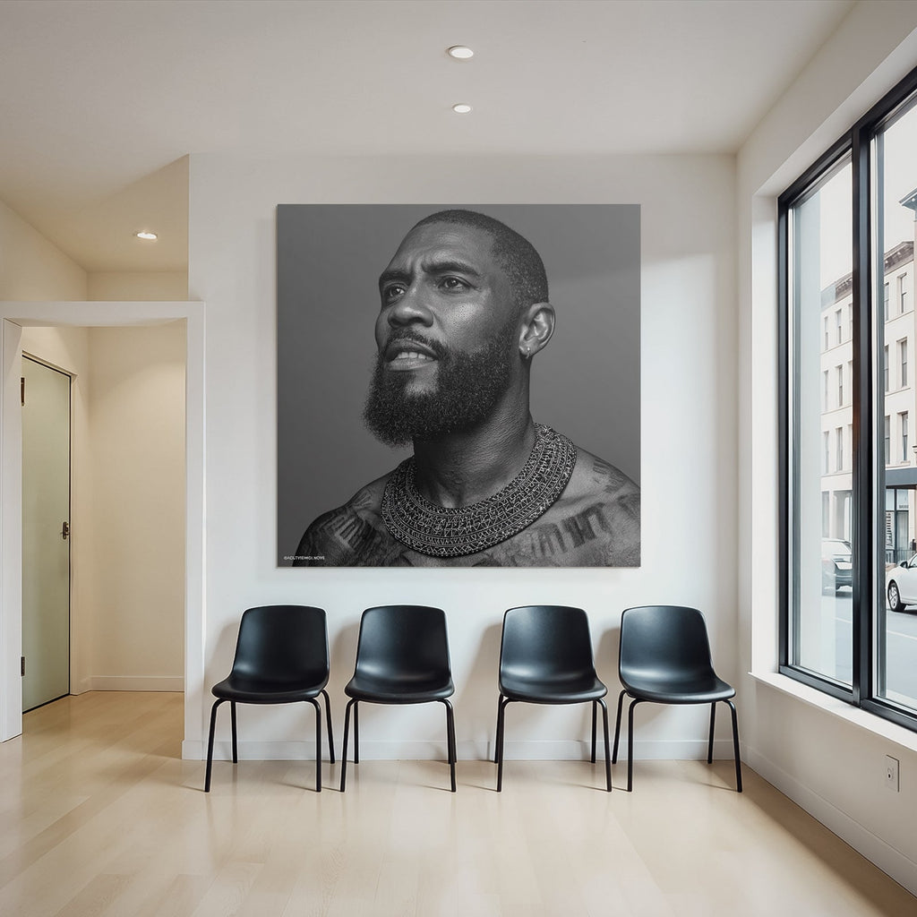 Bearded Man Jewelry Black And White Portrait