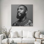 Bearded Man Jewelry Black And White Portrait