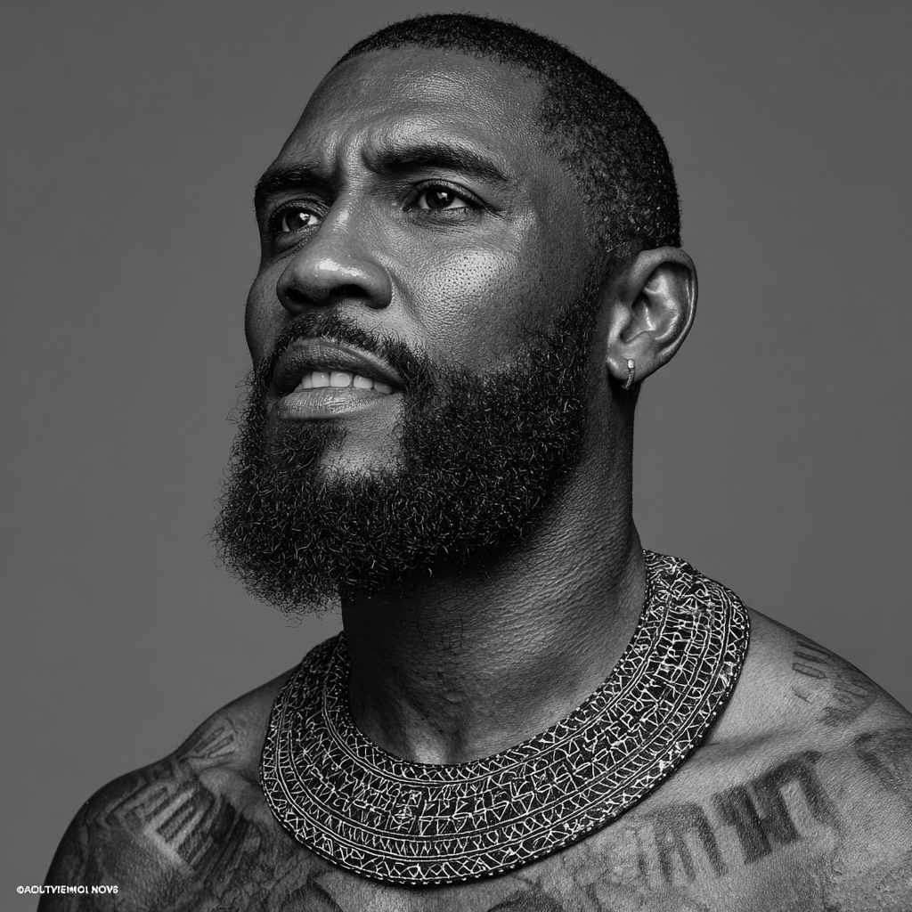 Bearded Man Jewelry Black And White Portrait | Mode und Stil | Menschen und Emotionen