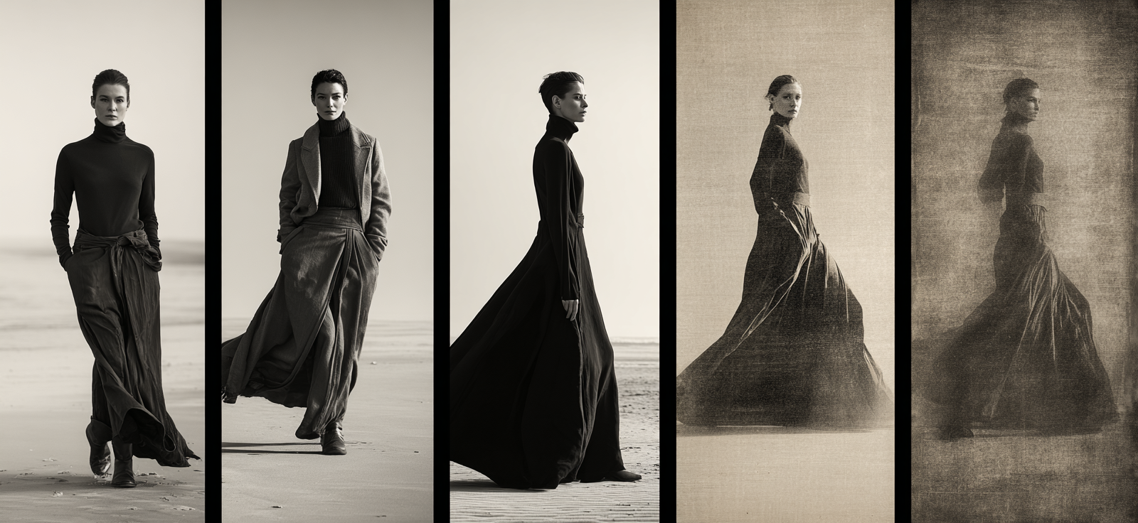 Mode Fotografie Modelle Verschiedene Posen Dunkle Farben Moderner Hintergrund | Mode und Stil | Menschen und Emotionen