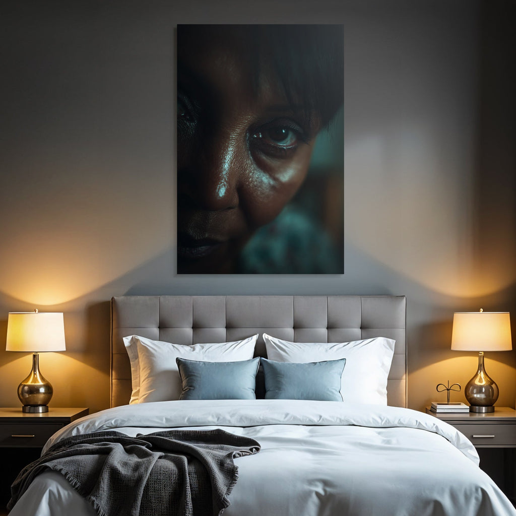 Nahaufnahme Portraits Augen Im Dramatischen Licht