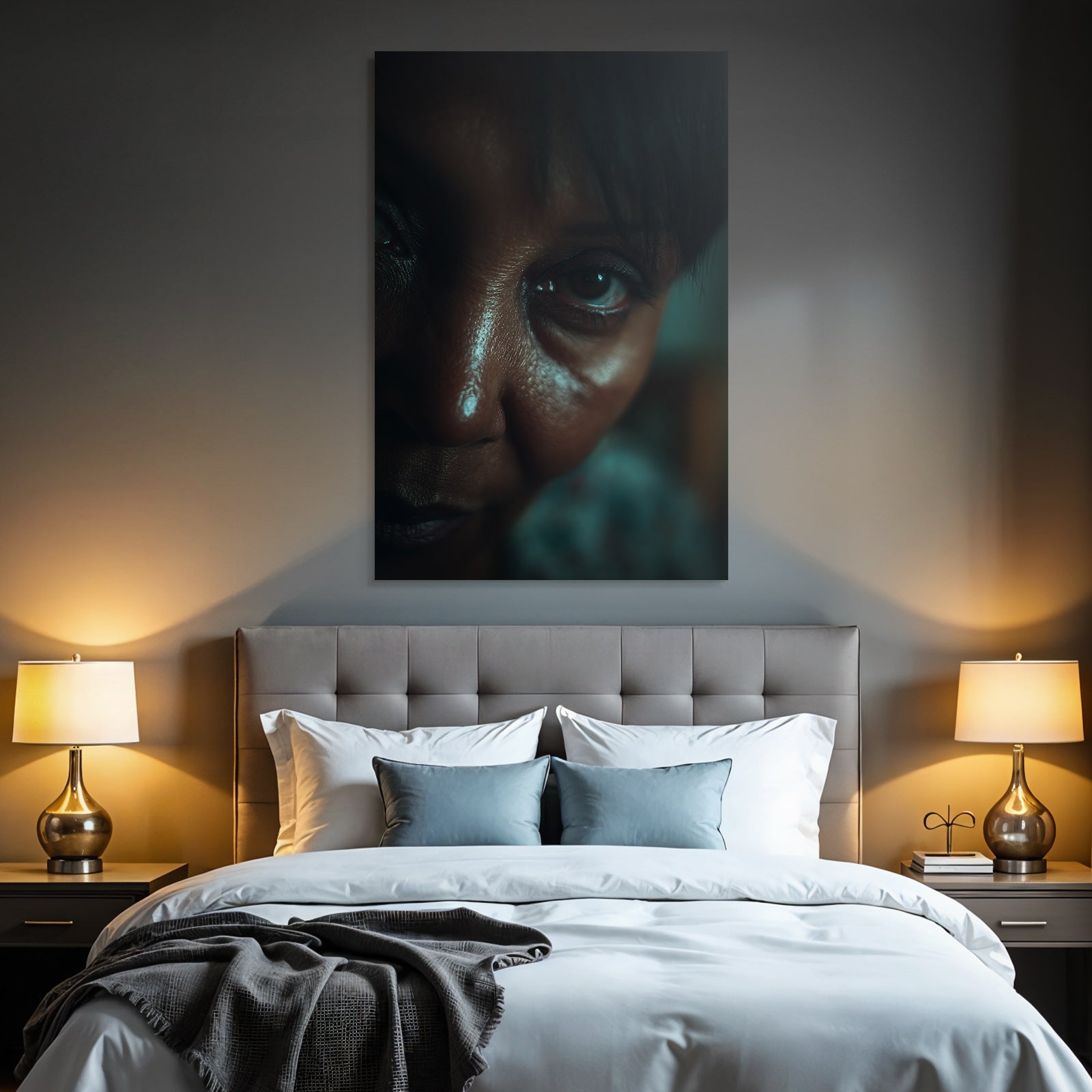Nahaufnahme Portraits Augen Im Dramatischen Licht