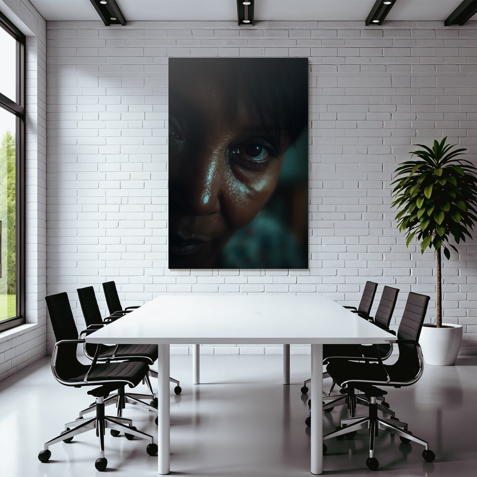 Nahaufnahme Portraits Augen Im Dramatischen Licht