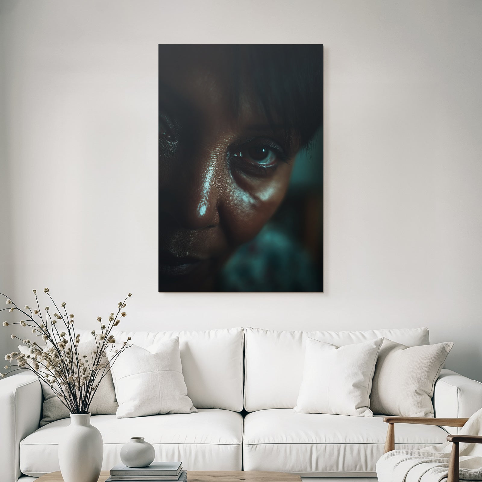 Nahaufnahme Portraits Augen Im Dramatischen Licht