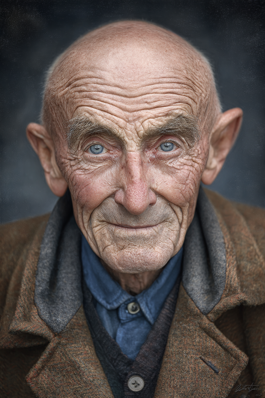 Alter Mann Portrait With Denken Expression | Portraets | Menschen und Emotionen