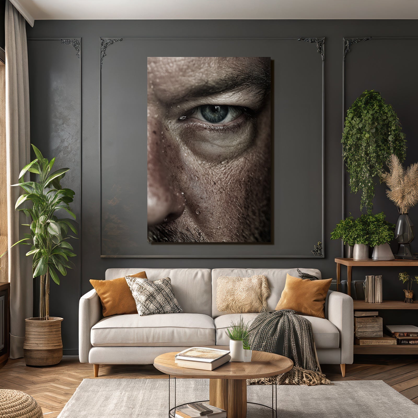 Augen Detail Gesicht Nahaufnahme Intensive Ausdruck