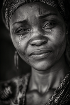 Frau Mit Tränen Emotionale Ausdruck | Portraets | Menschen und Emotionen