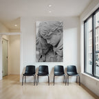 Kinder Skulptur Naheaufnahme Stein Black And White
